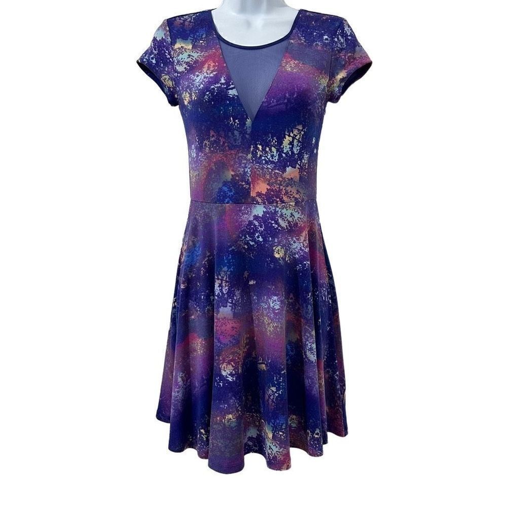 Kimchi blue purple mix dress size S   A418